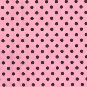  Dumb Dot Pink Brown Dots Fabric Two Yards (1.8m) Kitchen 