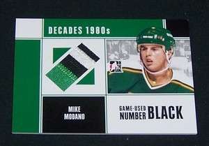 2010 11 ITG Decades 1980s MIKE MODANO Game Used Number #d/6 NORTH 