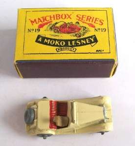 MATCHBOX LESNEY 19a MG MIDGET TD, CREAM, 1956, MIB!  