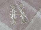 Stunning Antique Embroidered Monogram SILK Handkerchief Hanky~Bridal 