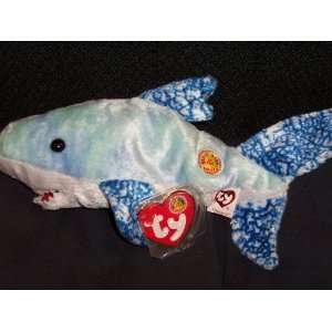  TY Beanie Baby   CHOMPERS the Shark (BBOM August 2004 