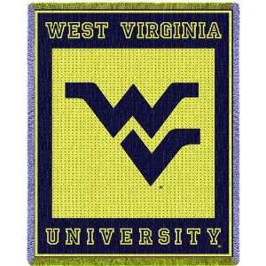  West Virginia University Logo Jacquard Woven Throw   69 x 