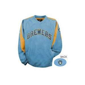  Milwaukee Brewers Cooperstown Pickoff Pullover Jacket by 
