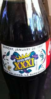 1997 Super Bowl XXXI 31 New Orleans Coke Bottle  