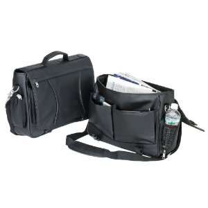    The Manhattan Flap over Leather Brief Case: Office Products