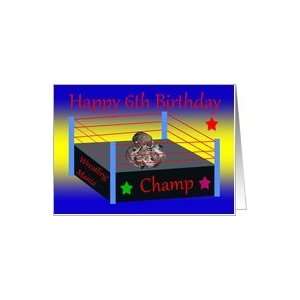  6th Birthday, Raccoons wrestling Card: Toys & Games