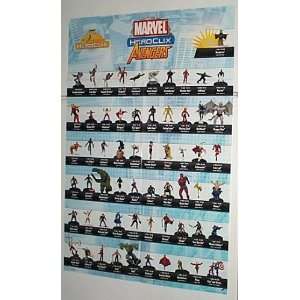 Avengers Heroclix Figure Chart 36 x 24 Promo Poster Captain America 