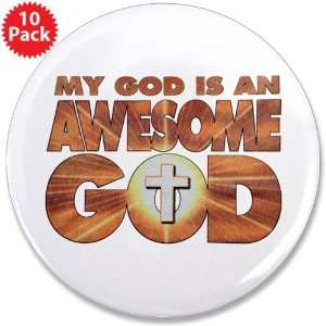    3.5 Button (10 Pack) My God Is An Awesome God: Everything Else