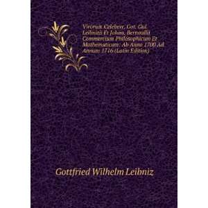   1716 (Latin Edition) Gottfried Wilhelm Leibniz  Books