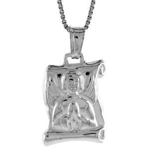 925 Sterling Silver Angel Pendant (NO Chain Included), Made in Italy 