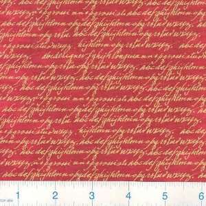 45 Wide Lonni Rossis Fragments Fragments Writings Red Fabric By The 