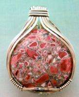 Mosaic Magnesite Sterling Silver Pendant Fine Jewelry  