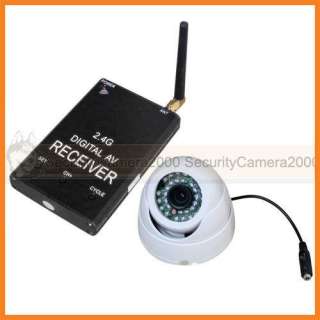 4GHz Wireless Digital 20m IR Mini Dome Camera Receiver Kit 