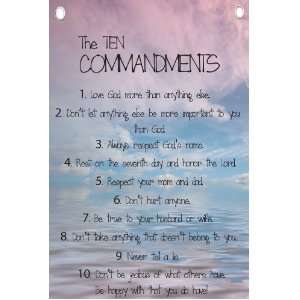  The Ten Commandments for Kids   Wall Quotes Canvas Banner 