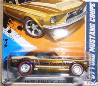 2012 Hot Wheels 67 FORD MUSTANG COUPE 1967 Lot 2 Super Treasure Hunt 