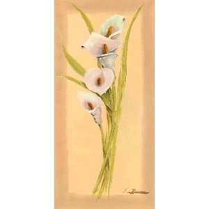   Romero   White Lilies II Size 9x18 by L. Romero 9x18 