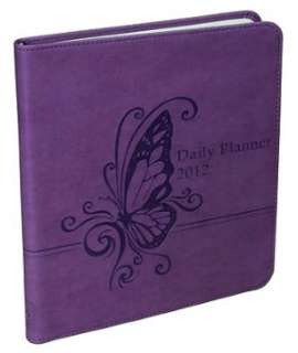   2012 Daily Planner for Women Purple Butterfly Medium 