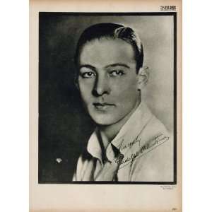  ORIG 1923 Print Rodolph Valentino Silent Film Hollywood 