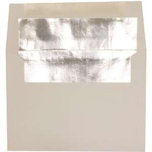  A9 (5 3/4 x 8 3/4) White with Silver Foil Lined Envelope 