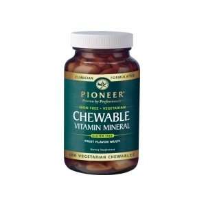  Pioneer Chewable Iron Free Vitamins & Minerals, 180 tabs 