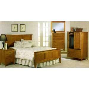  Dresser, Armoire 4 PC Bedroom Set ~ Solid Wood *Honey Finish: Home