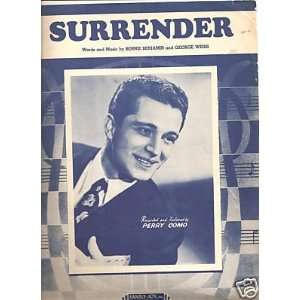  Sheet Music Perry Como Surrender 80: Everything Else
