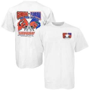  White Florida vs. Georgia Showdown T shirt: Sports 