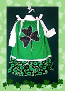 St Patricks Day Dress 5T 5 Boutique Couture Shamrock & Matching St 