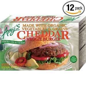 Amys Organic Chicago Veggie Burger,10 Oz (Pack of 12)  