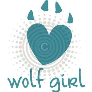  Wolf Girl Pawprint Vinyl Decal 
