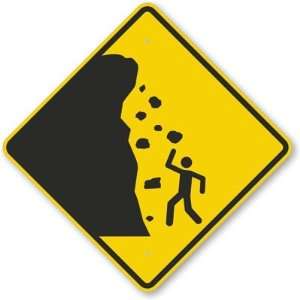  Falling Rocks / Falling Ice High Intensity Grade Sign, 24 