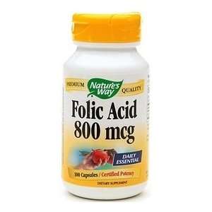  Natures Way Folic Acid 800 mcg 100 Caps Health 