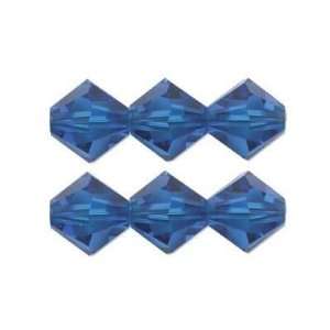  6 Blue Capri Swarovski Crystal Bicone Beads 5301 8mm