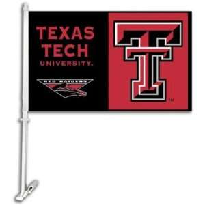   Tech Red Raiders NCAA Car Flag With Wall Brackett: Sports & Outdoors