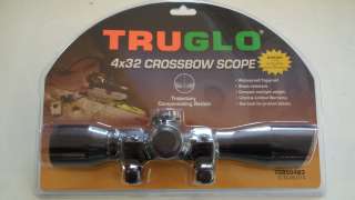 TruGlo 4x32 Crossbow Scope XBow BLK w/Rings Part # TG8504B3 