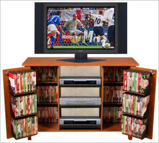 Cherry 42 TV Stand, CD/DVD Media Storage Cabinet Rack  