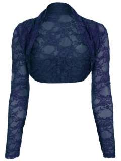 Womens Lace Shrug Bolero Crop Cardigan Top Size 8 12  