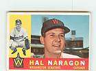 1960 TOPPS 231 HAL NARAGON WASHINGTON SENATORS EX NM  