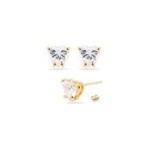    0.75 Cts Diamond Earring Settings in 14K Yellow Gold: Jewelry