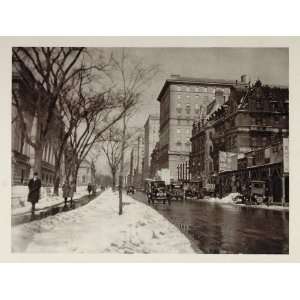  1927 Fifth Avenue New York City Winter Snow Car Hoppe 