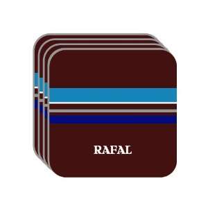 Personal Name Gift   RAFAL Set of 4 Mini Mousepad Coasters (blue 