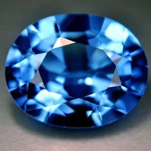 12.80ct.AWESOME LONDON BLUE TOPAZ OVAL LOOSE GEM  