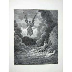   1881 Gustave Dore Paradise Lost Winged Men Angels Sea: Home & Kitchen