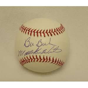  Autographed Bill Buckner and Mookie Wilson Dual Signed MLB 