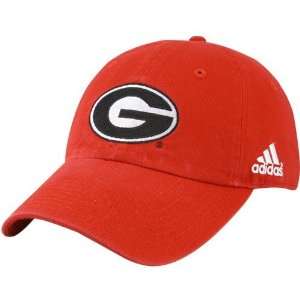  Adidas Georgia Bulldogs Red Achiever Adjustable Hat: Sports & Outdoors