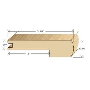 78 Solid Hardwood Unfinished Acacia Stair Nose for 1/2 Floors