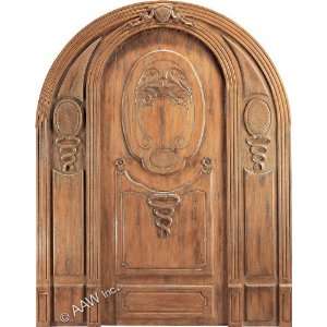   Style Hand Carved Door in Solid Mahogany with Decorative Casing Home