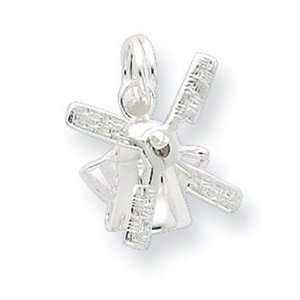   Designer Jewelry Gift Sterling Silver Polished Windmill Charm: Jewelry