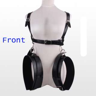   pu leather one set for open m legs and wrists cuffs fanatical toy