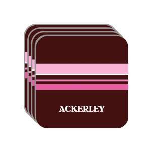 Personal Name Gift   ACKERLEY Set of 4 Mini Mousepad Coasters (pink 
